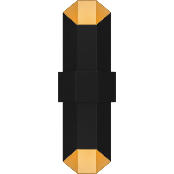 Quoizel Chasm Outdoor Wall Led Light Matte Black Gold CHS8407MBKG - main